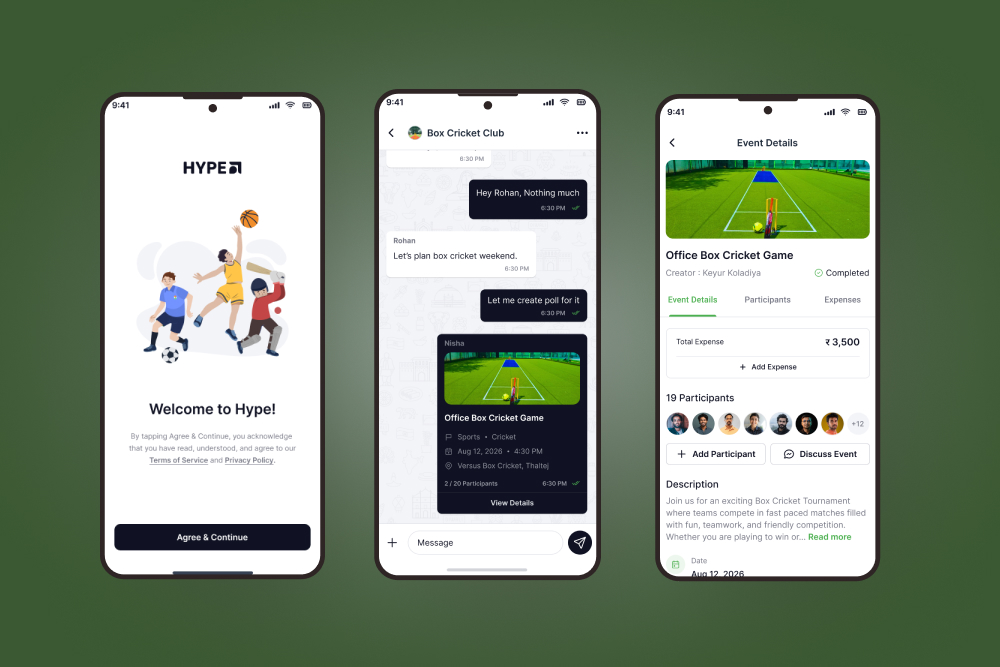 Hype — Designing a Social Events Platform for Planning and Execution
